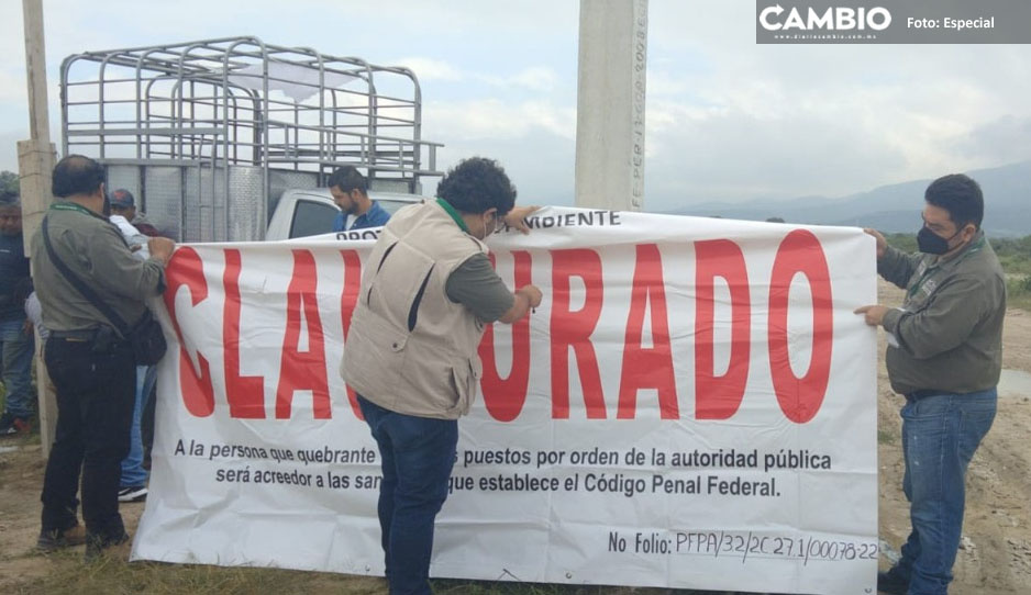 PROFEPA clausuró patio de maniobras de OOSELITE en Tehuacán
