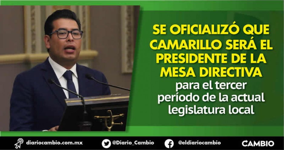 PRI con Camarillo presidirá Mesa Directiva del Congreso, Morena ocupará cuatro posiciones