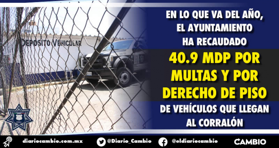 Puebla de las multas: SSC manda 6 motos y 3 autos todos los días al corralón municipal