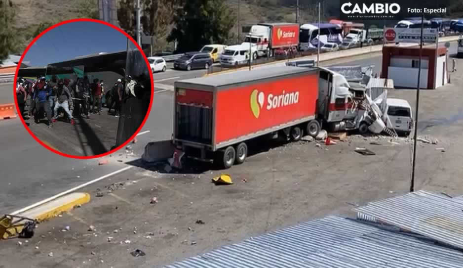 Soriana presenta denuncia por robo de tráiler durante enfrentamiento de normalistas con policías