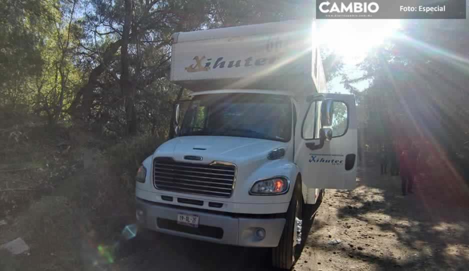 Policías Municipales recuperan camión robado en Texmelucan