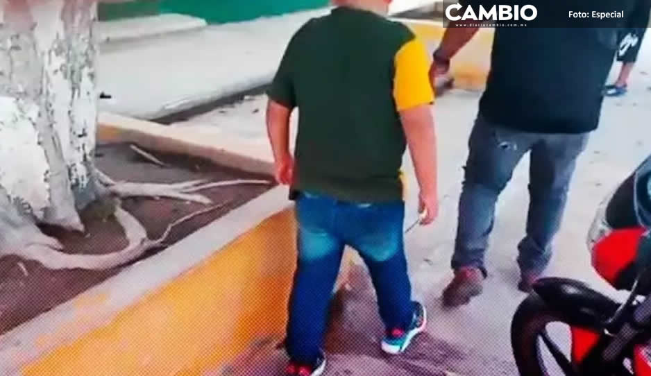 Ladrón se salva de ser linchado al intentar asaltar a un padre y su hijo en Tochtepec