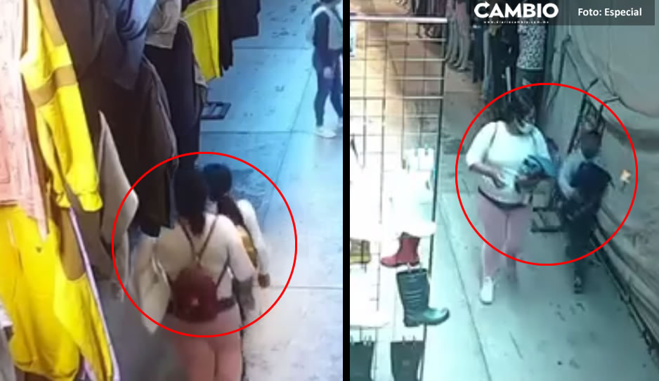 Exhiben en VIDEO a ‘fardera’ que se lleva ropa de una tienda en Huixcolotla