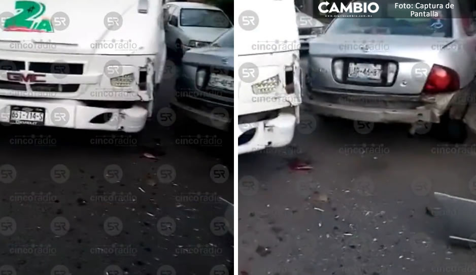 ¡Otra del transporte público! Cafre de ruta 2 provoca encontronazo cerca de La Resurrección