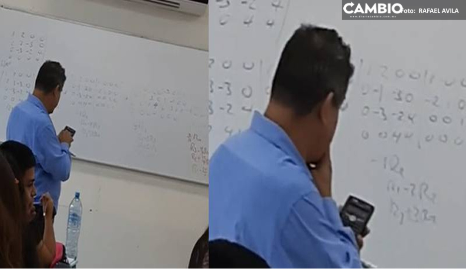 Exhiben a profe por no poder resolver ejercicio que él asigno para examen (VIDEO)