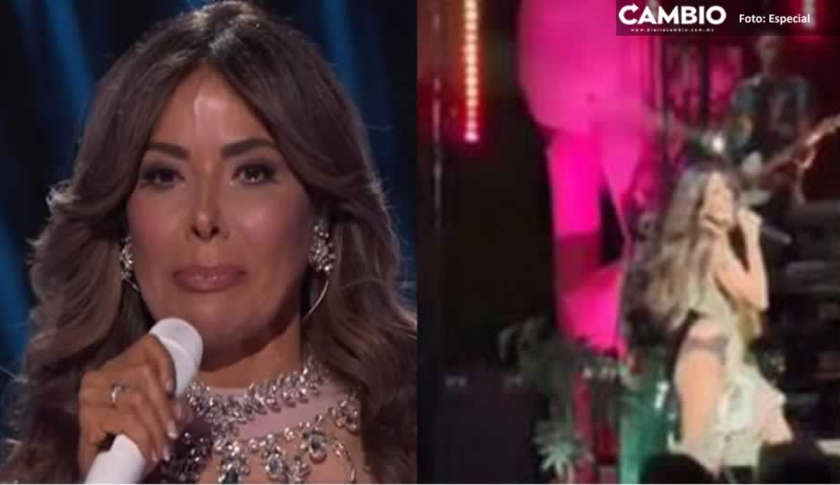 Se le cae la falda a Gloria Trevi y se le &#039;ve todo&#039; en pleno concierto (VIDEO)