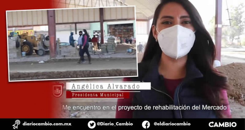 Angélica Alvarado defiende su “mercado” aunque sólo son tubos, lonas y polvo