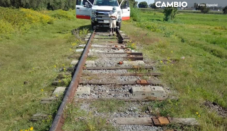 Roban más de 300 metros de vías férreas en Texmelucan
