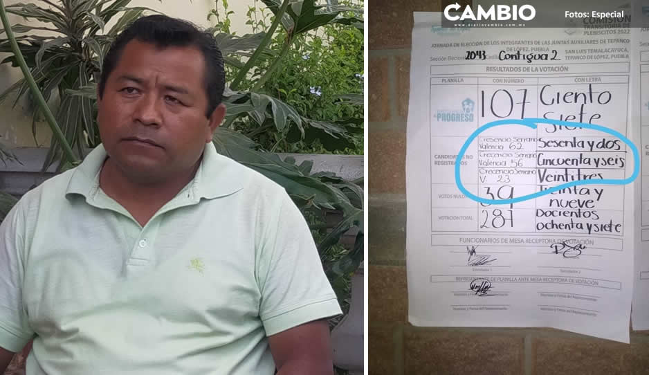 Candidato sin registro gana la contienda por Temalacayuca en Tepanco de López