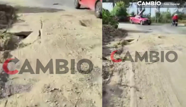 Vecinos de Cuautlancingo denuncian a Agua de Puebla por dejar calles en mal estado (VIDEO)