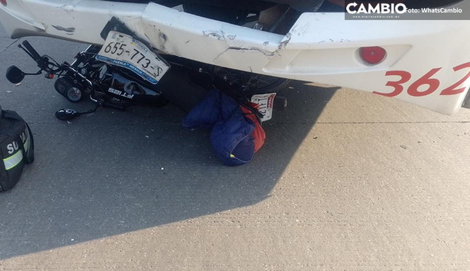 ¡Brutal accidente en Boulevard Valsequillo! RUTA impacta a repartidor y le rompe la pierna