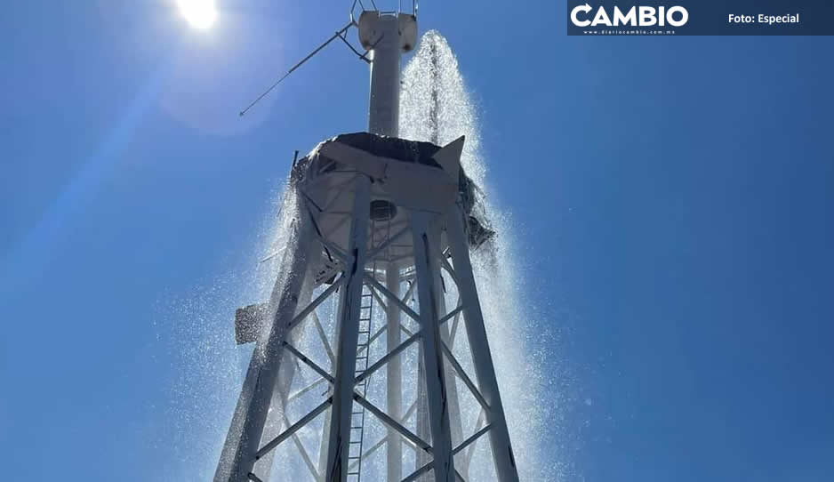 Tanque elevado de agua se desploma en Texmelucan; hay lesionados (VIDEO)