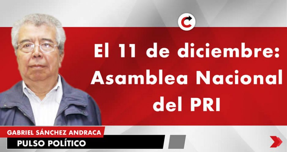 El 11 de diciembre: Asamblea Nacional del PRI