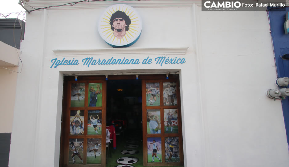 ¡Te extrañamos Maradona! En Puebla se ubica la Iglesia Maradoniana