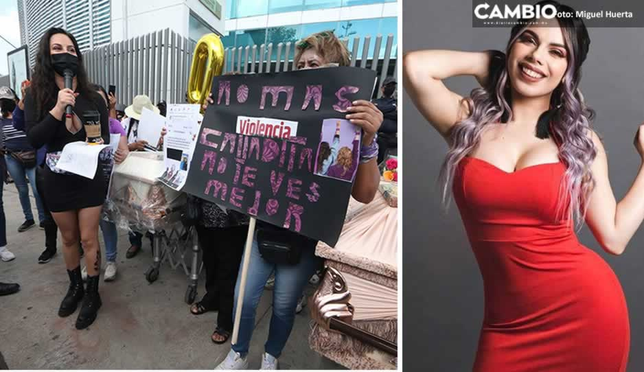 FOTOS y VIDEO: &quot;Ex Chica Badabun&quot; se une  a la marcha del 8M en Puebla