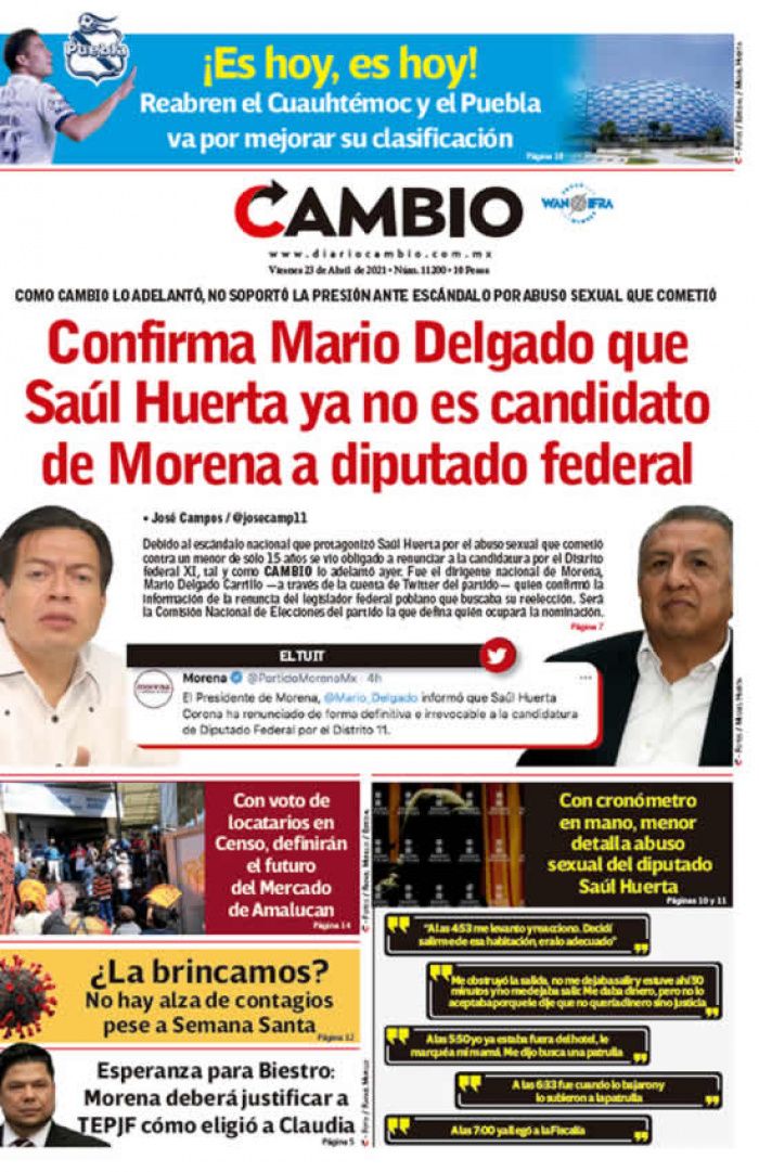 Confirma Mario Delgado que Saúl Huerta ya no es candidato de Morena a diputado federal