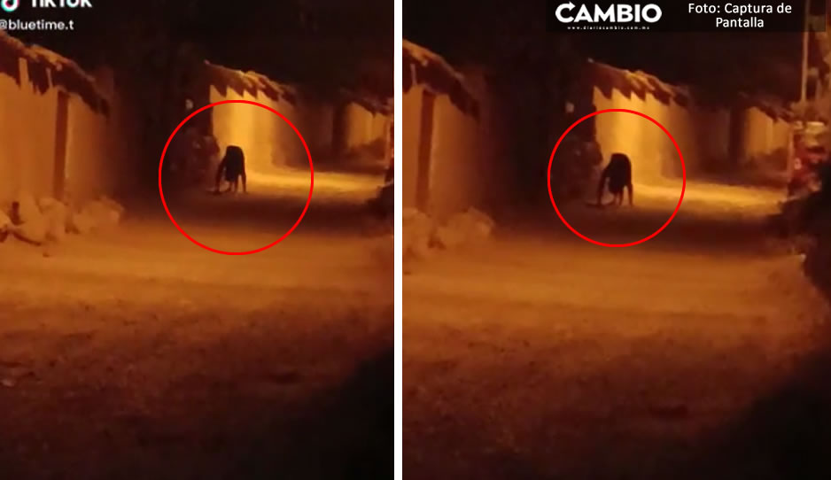¡Ay nanita! Tenebroso VIDEO exhibe a nahual deambulando por la calle