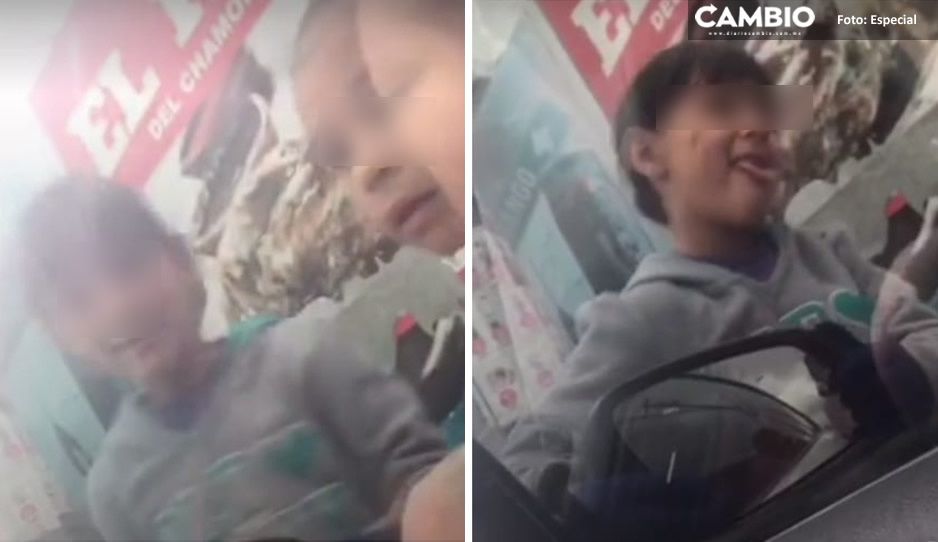 ¡Indignante! Niñas son captadas en VIDEO cuando intentaban robar espejo de un auto
