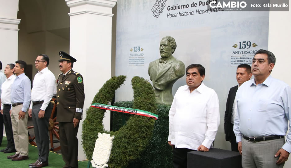 Barbosa encabeza ceremonia del 169 aniversario del sitio de la Ciudad de Puebla