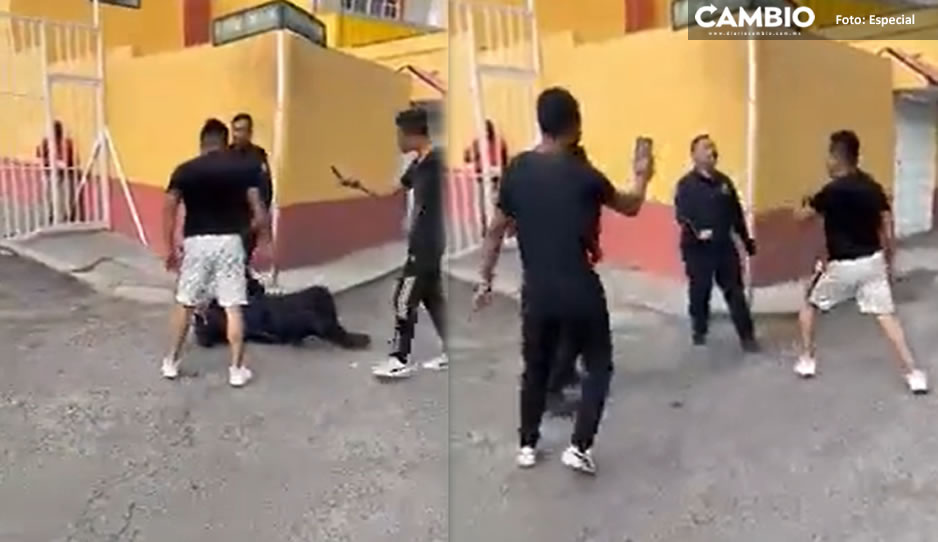VIDEO: ¡Ni el Canelo golpea tan fuerte! Dan brutal golpiza a policía de Ecatepec en pelea callejera