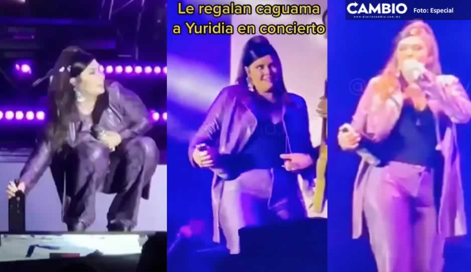 ¡Adiós Dr. Simi, hola caguama! Fan sorprende a Yuridia con regalo durante un concierto (VIDEO)