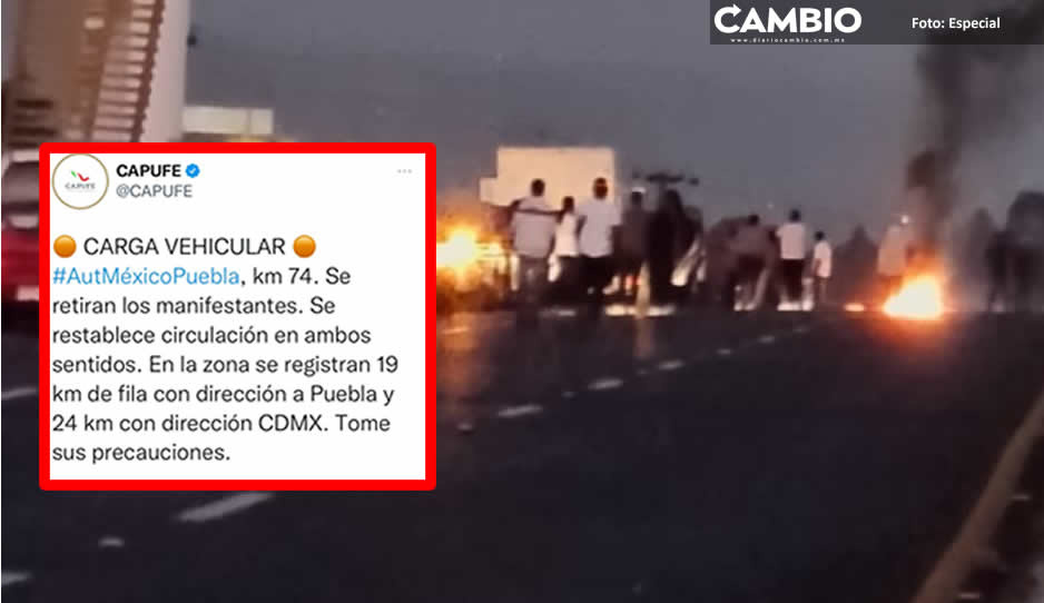 Tras más de siete horas de locura reabaren la autopista México-Puebla