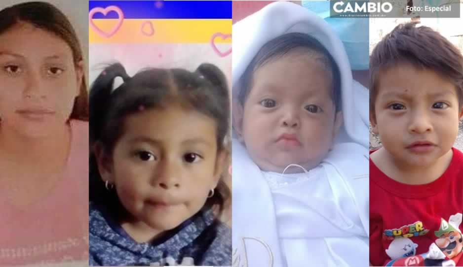 Madre e hijos desaparecen en Tehuacán ¡Ayuda a localizarlos!