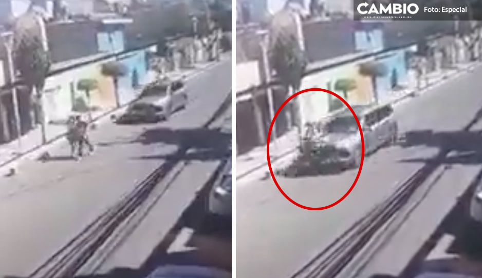 FUERTE VIDEO: Desalmado conductor atropella a parejita de novios en Iztacalco