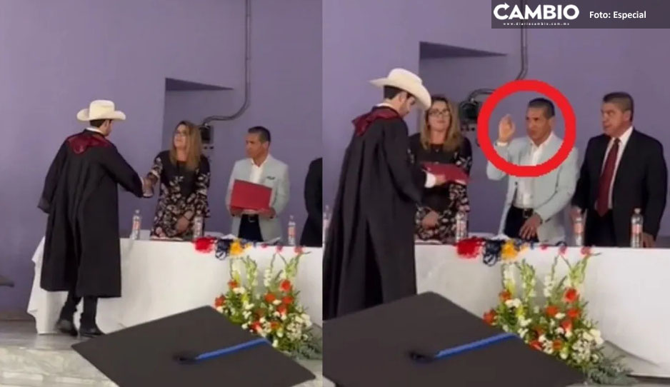 ¡Orgulloso de sus raíces! Joven lleva sombrero buchón a su graduación (VIDEO)