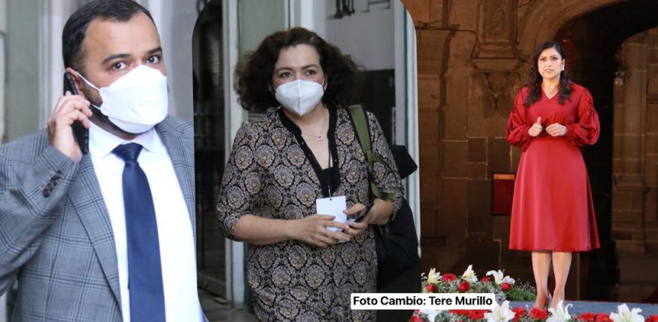Liza Aceves y Rene Sánchez regresan a despedir a Claudia tras el fracaso electoral (FOTOS)