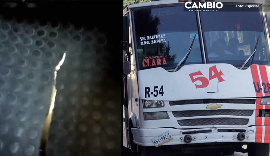 ¡Viaje de peligro! Así circula la ruta 54 en Puebla (VIDEO)