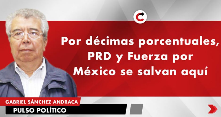 Por décimas porcentuales, PRD y Fuerza por México se salvan aquí