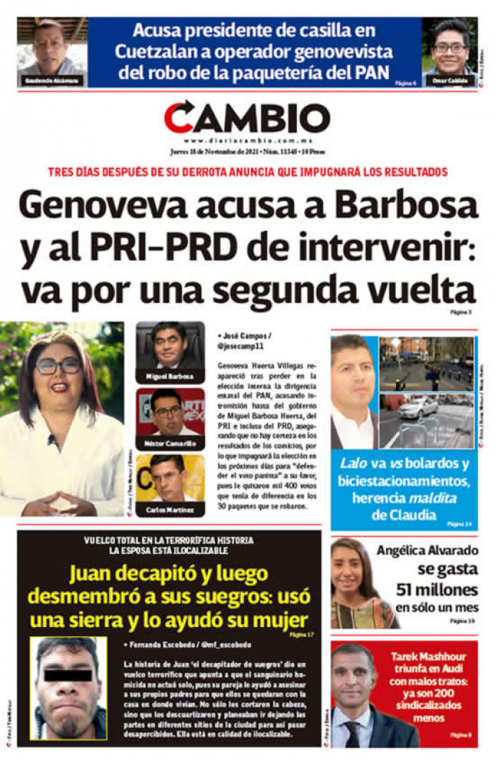 Genoveva acusa a Barbosa y al PRI-PRD de intervenir: va por una segunda vuelta