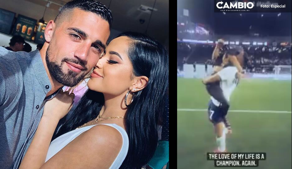 Con besos y abrazos; Becky G y Sebastian Lletget celebran triunfo de E.U en la Copa Oro (VIDEO)