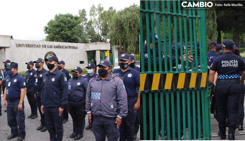 Estudiantes UDLAP ya fueron desalojados; policías custodian accesos y continúa diligencia judicial