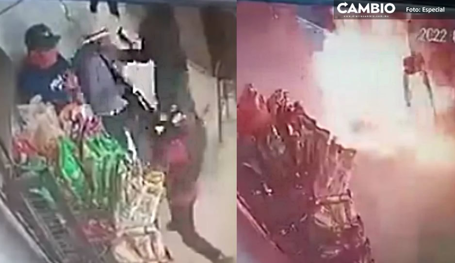 ¡Así o más gandallas! Extorsionadores golpean a personas y le prenden fuego en un negocio