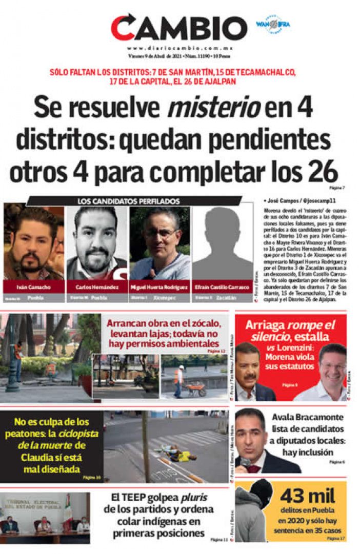 Se resuelve misterio en 4 distritos: quedan pendientes otros 4 para completar los 26