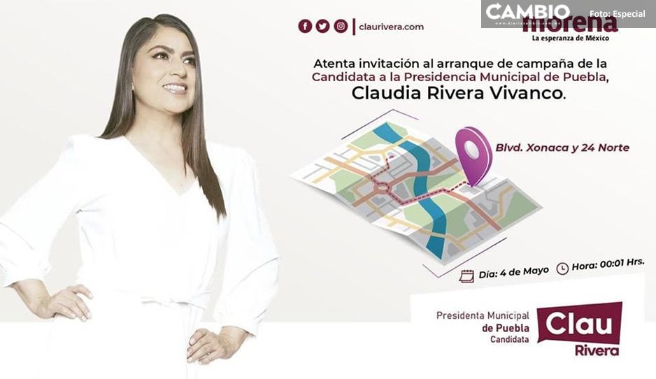 Claudia prepara arranque de su campaña sin que IEE avale su candidatura ¡esta es la invitación!