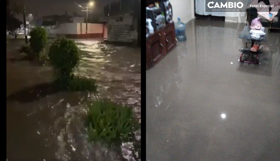 ¡Lluvia histórica! Otra vez se inunda todo Puebla (FOTOS y VIDEOS)