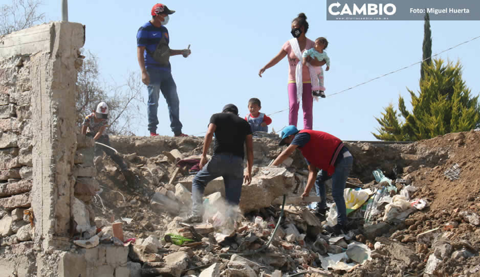 Reubicación de las casas colapsadas en Xochimehuacan se hará en dos etapas