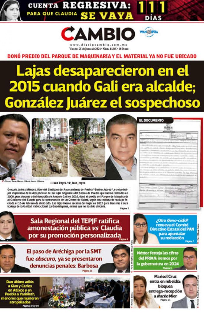 Lajas desaparecieron en el 2015 cuando Gali era alcalde; González Juárez el sospechoso