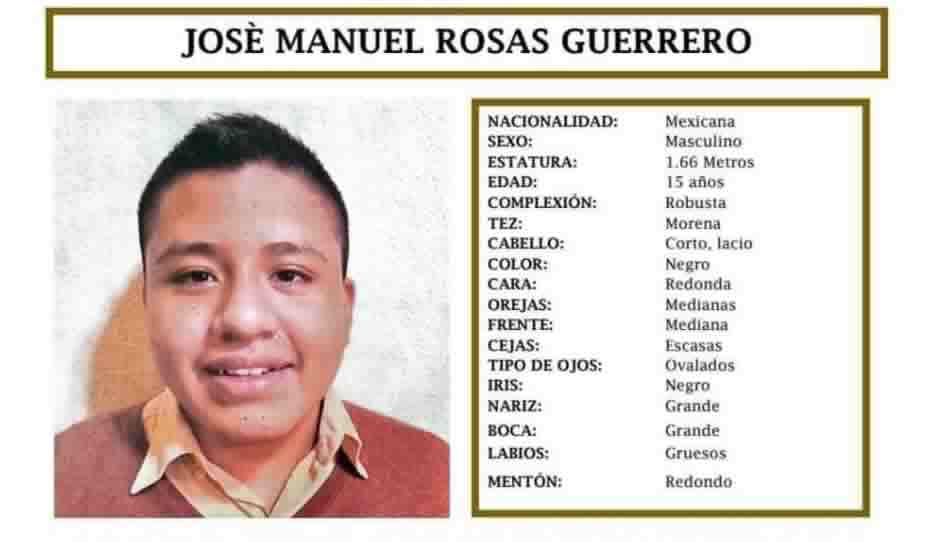 Ayuda a encontrar a José Manuel, estudiante del CENHCH desaparecido en Prados Agua Azul