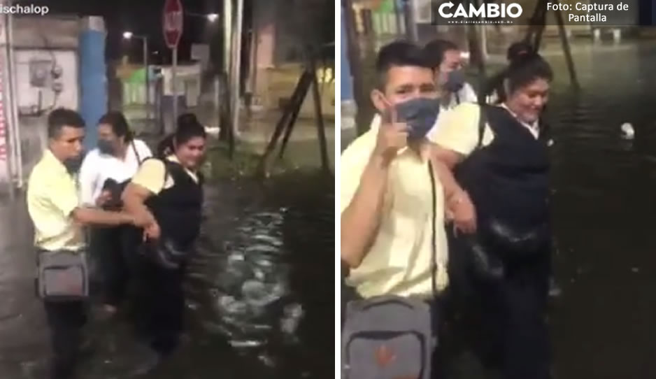 “Inundados, pero jamás derrotados”: Empleados de Coppel acuden a ofrecer créditos en zona inundada (VIDEO)