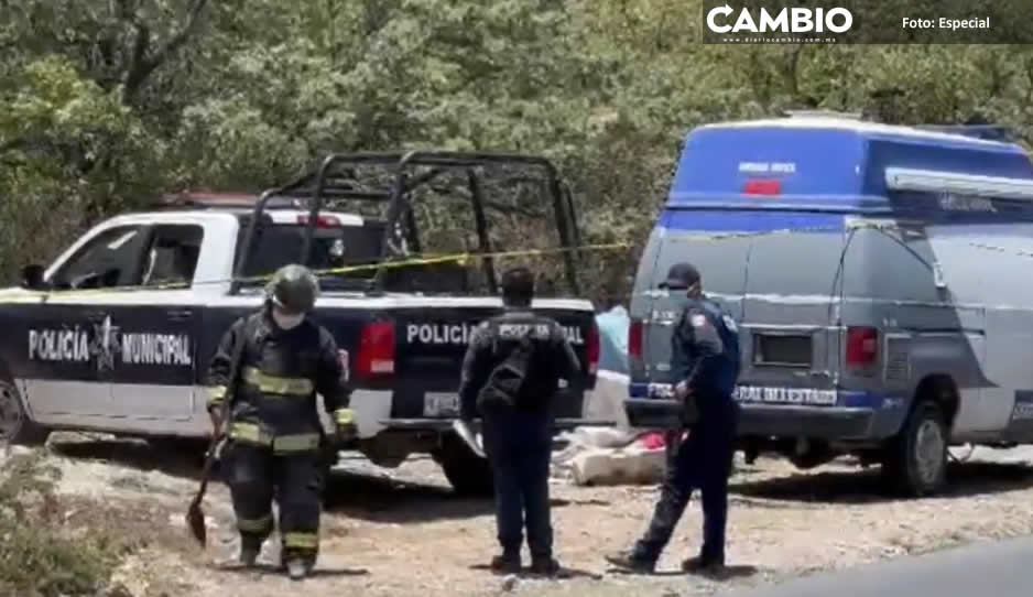 Hallan cadáver en descomposición en Chautla en la carretera a Valsequillo (VIDEO)