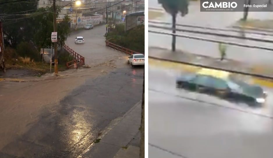 ¡Puebla se inunda! Lluvias colapsan calles de Bosques de San Sebastián, Amalucan y Flor del Bosque  (VIDEO y FOTOS)