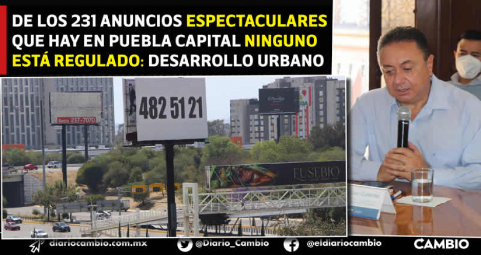 Espectaculares de Puebla capital en la ilegalidad: 231 no han pagado refrendo (VIDEO)