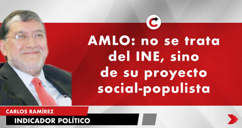 AMLO: no se trata del INE, sino de su proyecto social-populista