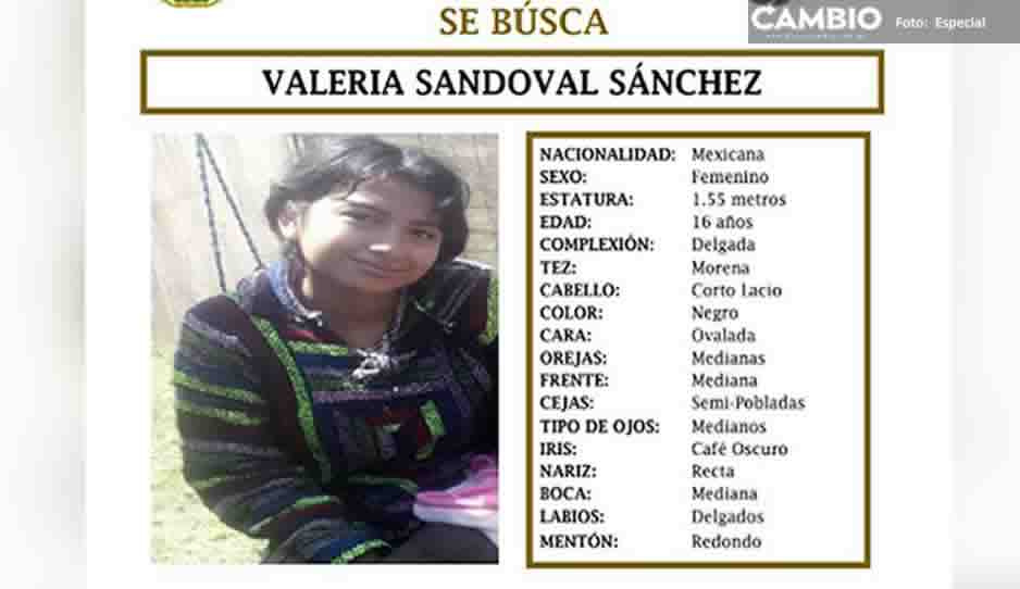 Valeria Sandoval de 16 años, desapareció en calles de Puebla ¡Ayúdanos a localizarla!