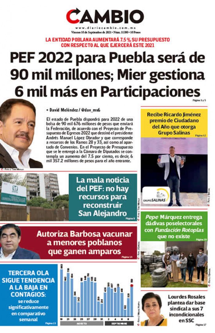 PEF 2022 para Puebla será de 90 mil millones; Mier gestiona 6 mil más en Participaciones