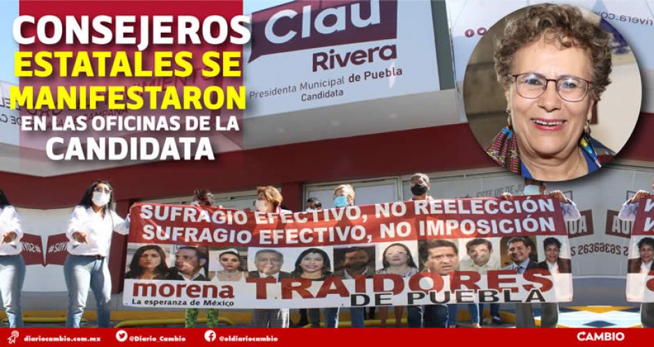 Protesta de morenistas empaña visita de apoyo de Bertha Luján a Claudia (FOTOS Y VIDEOS)